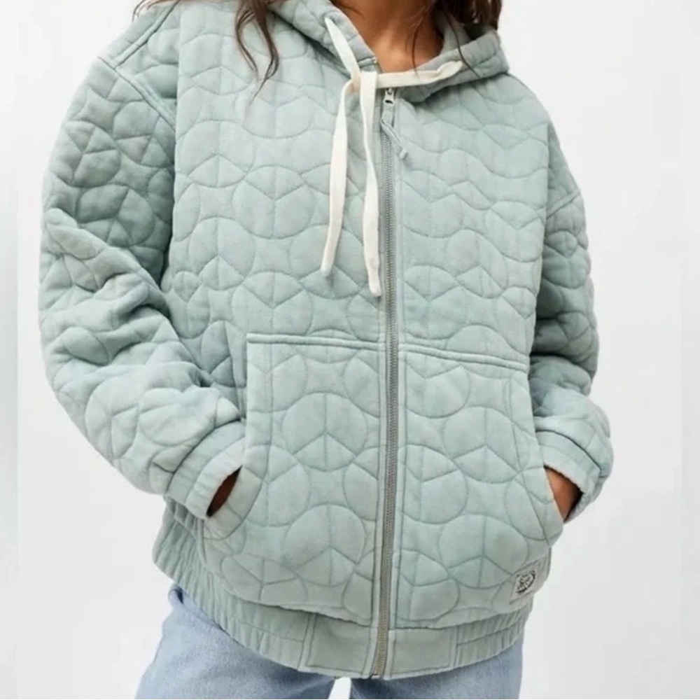Urban Outfitters BDG Quilted Zip Up Hoodie